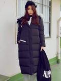 韩国代购2014冬装新款韩版女装长款过膝加厚大毛领羽绒棉服外套潮