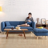 宜家日式小户型客厅卧室时尚布艺单人双人三人咖啡厅工作室沙发