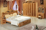 欧式家具实木套装仿古家具卧室成套六件套房衣柜床梳妆台组合套餐