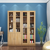 自由组合书柜简易书架置物架带玻璃门简约现代储物柜特价小柜子