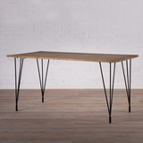loft复古餐桌美式简易长方形洽谈桌工作台简约电脑桌实木家用饭桌