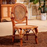 藤木餐椅 印尼进口藤椅单人藤餐椅 藤艺餐椅家具 百搭藤椅 龙珠椅