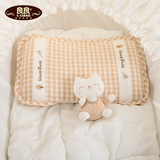 良良护婴儿枕头型保健枕 新生儿宝宝苎麻纤维定型枕防偏头枕0-1岁