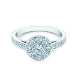 美国代购直邮TIFFANY专柜正品PT950铂金单环钻石求婚钻戒女戒指