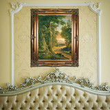 高档油画欧式油画古典风景油画家具装饰画写实林间小路 树林油画