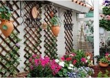 木拉网围栏栅栏篱笆爬藤植物墙面装饰护栏花园实木围栏田园风格