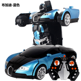 器人擎天柱儿童玩具变形遥控车遥控变形一键变身金刚4充电汽车机