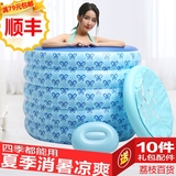 充气浴缸泡澡桶成人折叠浴桶婴儿游泳池加厚保温沐浴桶环保两用