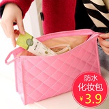 便携韩国手拿化妆包简约大容量女包防水收纳包旅行洗漱随身拉链包