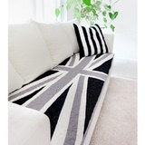 韩国代购 简约现代沙发垫三人座沙发 纯棉米字床前垫 飘窗垫 地垫