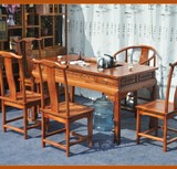 茶桌实木仿古功夫茶桌 中式餐桌 明清古典茶桌椅组合榆木家具特价