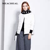 MEACHEAL米茜尔 气质小立领短款时尚羽绒服 专柜正品冬新款女装