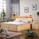 特价实木床松木书架床1.5双人床1.8米成人床1.2米儿童单人床包邮