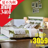 奕尚家具 美式床实木床双人床1.8米欧式床田园床卧室1.5米公主床
