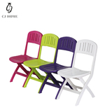 满祥简约可折叠会议椅时尚现代欧式休闲西餐塑料靠背折叠餐椅创意