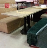特价大理石咖啡厅桌椅组合火锅店茶餐厅茶餐厅快餐桌铸铁人造石桌
