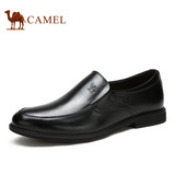 Camel/骆驼男鞋2016春季新款商务正装真皮套脚办公室皮鞋男德比鞋