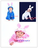 小白兔粉兔蓝兔子连体衣 儿童动物表演服 幼儿男女童舞蹈演出服装