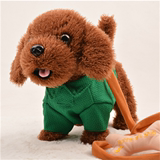 毛绒玩具狗儿童电动牵绳泰迪狗遥控玩具泰迪熊哈士奇抱枕小狗电子