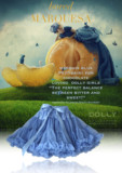 法国代购DOLLY高级童装 女童可爱梦幻蓝色蓬蓬裙 2014秋冬新款
