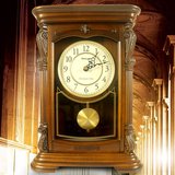 威灵顿座钟客厅时钟欧式复古座钟大号台钟静音实木钟表创意摆件