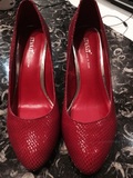 红色 stsat 星期六 专柜正品 女高跟鞋婚鞋