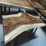 南美花梨实木大板琥珀木黑胡桃木家具不规则原木随形大板茶桌餐桌