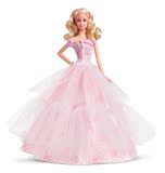 现货美国正品Barbie 芭比类娃娃2016年款生日祝福 儿童玩具