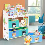 安必享儿童玩具书柜幼儿园宝宝玩具收纳架整理架储物架大容量