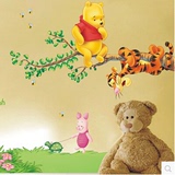迪斯尼小熊维尼熊墙贴纸教室布置卧室床头儿童房幼儿园卡通贴画