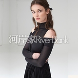 河岸家 ThreeFloor2016早春女士新款小黑裙连衣裙正品代购
