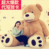 正版美国大熊毛绒玩具泰迪熊超大号公仔抱抱熊送女友生日礼物2米