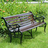 1.5M铸铁实木狮子头公园椅铁艺园林广场路椅户外休闲长条板凳花园