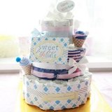 韩国代购正品进口男女宝宝纯棉条纹衣服用品 新生儿礼物 婴儿尿布