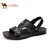 Camel/骆驼男鞋 2016夏季新款 休闲牛皮凉鞋男沙滩鞋舒适凉拖鞋