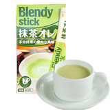 日本进口原装AGF Blendy stick宇治抹茶拿铁咖啡奶茶冷热皆宜7枚