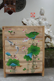 百分香樟木4斗柜储藏物收纳柜彩绘樟木柜原生态实木家具田园古典