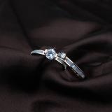 精美1克拉仿真锆石钻戒 钛钢镶嵌天然贝壳指环 韩国时尚彩金饰品