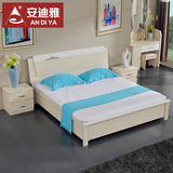 安迪雅现代简约板式床1.5 1.8米双人床气动液压高箱储物床单人床