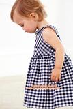 英国代购NEXT童装 女宝格子褶皱下摆连衣裙婴儿 背心裙