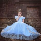 迪士尼夏款冰雪奇缘艾莎女童礼服ELSA童装儿童公主纯棉连衣裙子