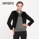 Kaiser/凯撒秋冬季新品短款长袖保暖绒外套加厚修身女士外衣女装
