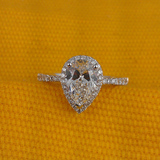 水滴形梨形30分50分1克拉GIA裸钻石批发定制钻石戒指结婚钻戒正品