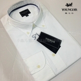 雅戈尔长袖衬衫 男士秋装正品 商务休闲白色修身全棉YLXX13299BBY