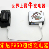 索尼 NEX5T F3 6 7 A33 A55 A7R NP-FW50 相机电池 USB超级充电器