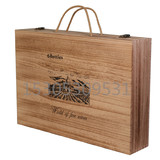 红酒木盒子六支装红酒木箱子葡萄酒礼盒包装盒仿古实木箱批发