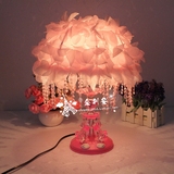欧式公主田园红色客厅卧室床头台灯浪漫温馨结婚礼物婚房装饰台灯