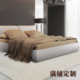 手工新西兰羊毛地毯卧室+床边毯现代简约客厅全满铺纯色 自选颜色