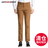 |Jack Jones杰克琼斯含莱卡修身直筒男士纯色休闲裤214114009
