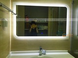 金海岸浴室镜LED灯镜壁挂无框玻璃镜卫生间镜时尚化妆镜蓝牙镜
